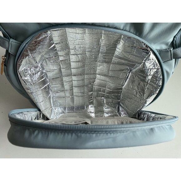 Isaac Mizrahi Backpack Holds Stanley Cup in Outside Pocket Seafoam Expandable - Picture 11 of 16